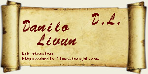 Danilo Livun vizit kartica